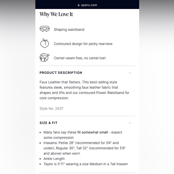 SPANX Faux Leather Leggings! - Picture 8 of 9